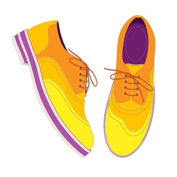 黄色的鞋。矢量. — 图库矢量图片