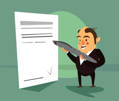 işadamı bir sözleşme imzaladı