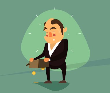 İşadamı ters çantalı