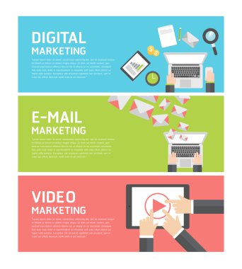 vektör banner iş pazarlama