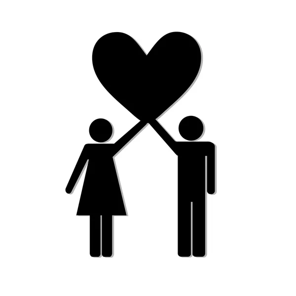 Man and woman are heart2 — Stock Vector