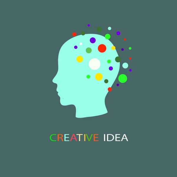 Kreativní nápady v hlavě — Stockový vektor