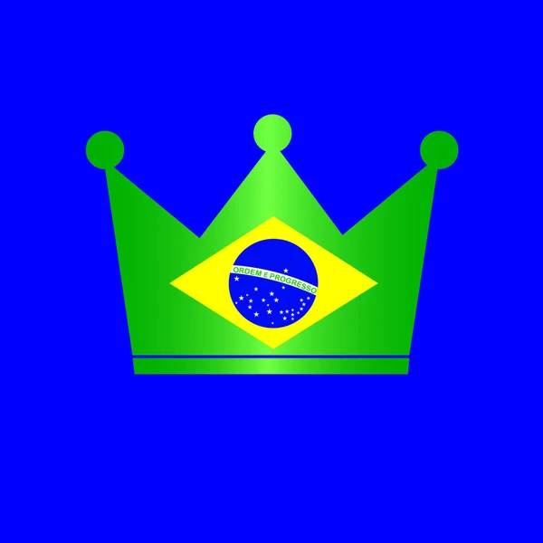 Bandera de Brasil en forma de corona — Archivo Imágenes Vectoriales