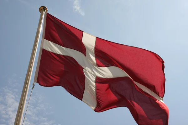 Dannebrog - de vlag van Denemarken — Stockfoto