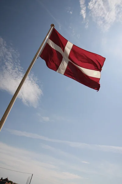 Dannebrog - de vlag van Denemarken — Stockfoto