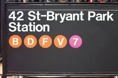 ABD - New York - Metro işareti