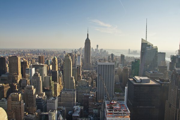 The world-famous skyline of New York