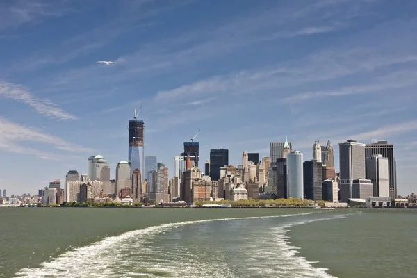 Нью-Йорк - Нижний Манхэттен и финансовый район — стоковое фото