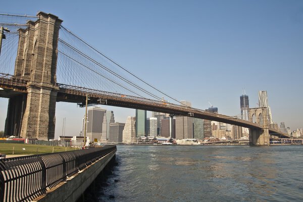 The Brooklyn Bridge, an icon of New York City