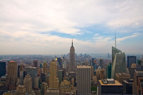 View of the world-famous skyline of New York City