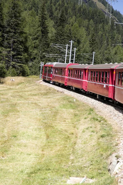 Italia e Svizzera Ferrovia Retica — Foto Stock