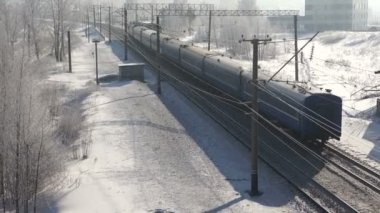 Kış anda tren hareket