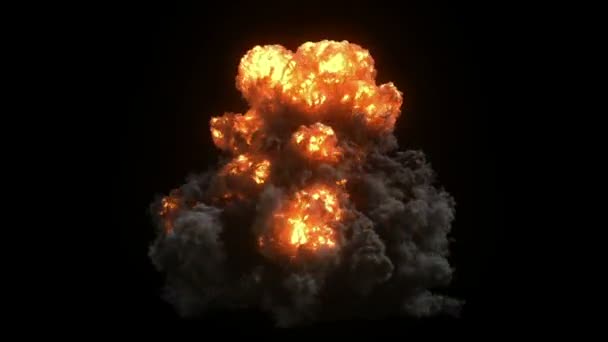 Large powerful explosion — Stock Video