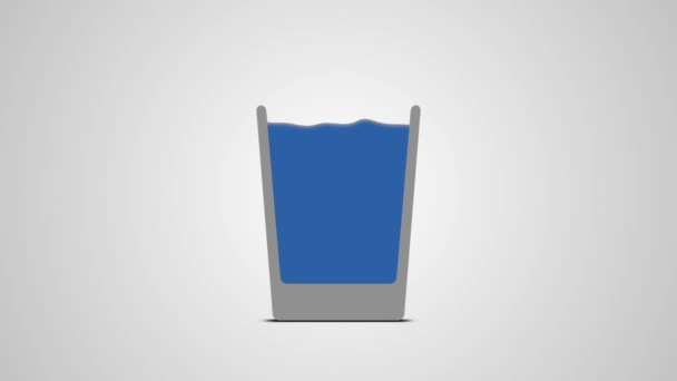 L'acqua viene versata in un bicchiere — Video Stock
