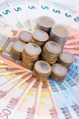 Banka notları hayranıyım sikkelerinde yığını