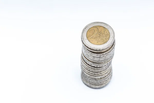 İki seçici odak ile izole euro yığını