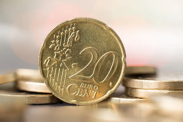 Bir 20 cent sikke yakın çekim