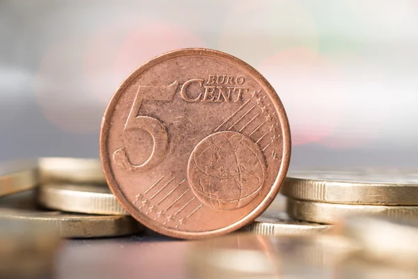 Primer plano de una moneda de 5 centavos — Foto de Stock