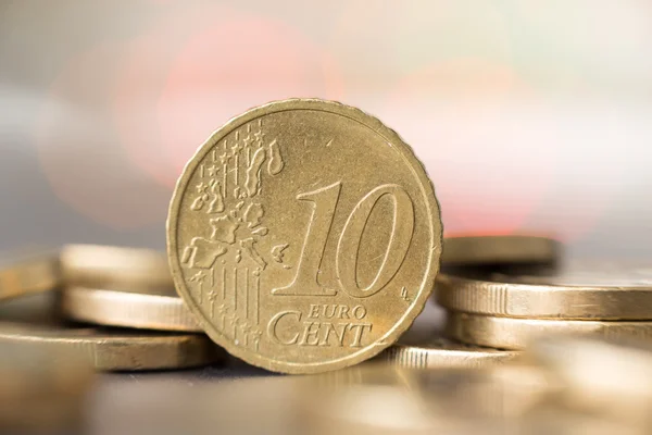 Bir 10 cent sikke yakın çekim