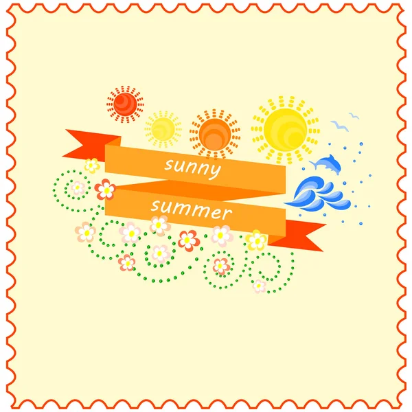 güneşli yaz şerit afiş