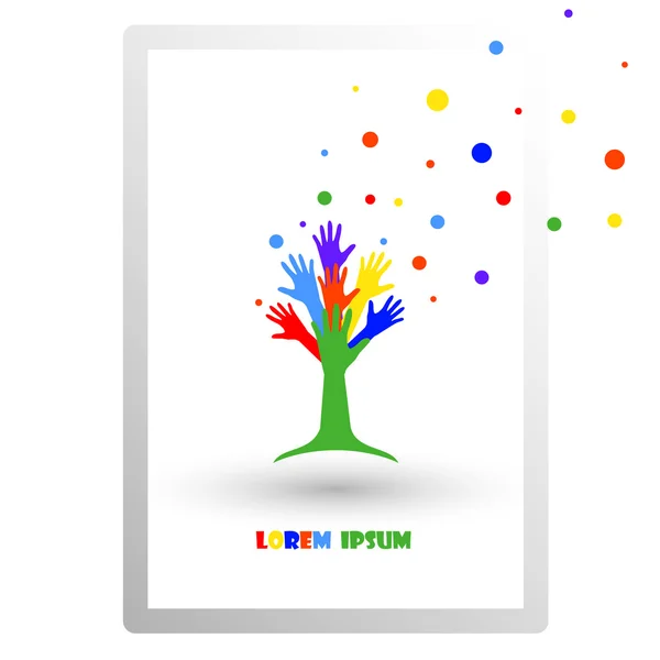 Ağaç el, parlak illüstrasyon