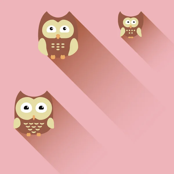 baykuş seti, vektör çizim