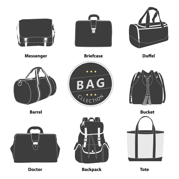 Ensemble de collecte de sacs — Image vectorielle