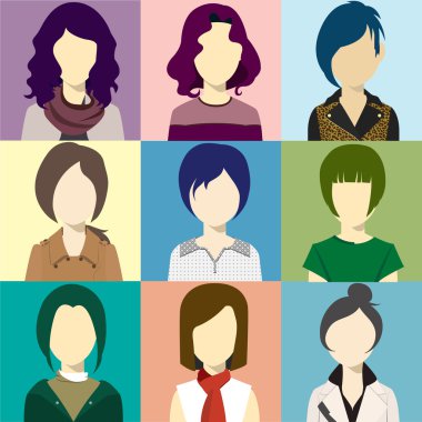 Kadın Avatar Flash vektör