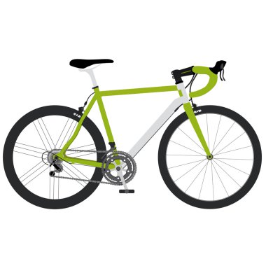 bisiklet beyaz arkaplanda izole edildi