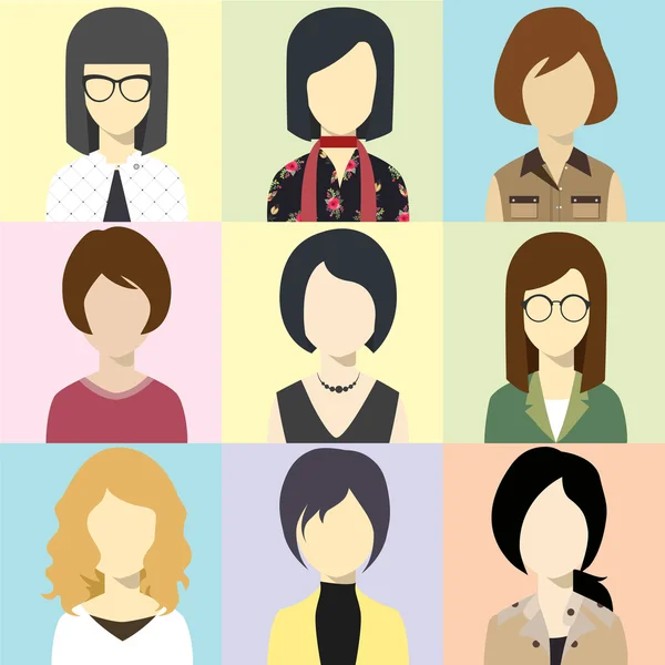 Mujer Avatar Vector Flash — Vector de stock