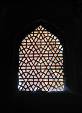 pencere, kırmızı kale, Agra