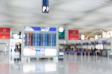 Bulanık iade alanında Hong Kong Havaalanı, arka plan bulanık