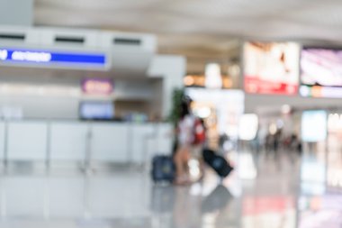  Bulanık iade alanında Hong Kong Havaalanı, arka plan bulanık