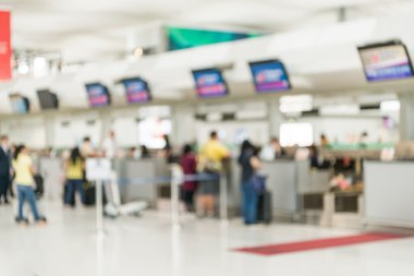  Bulanık iade alanında Hong Kong Havaalanı, arka plan bulanık