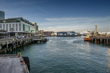 Wellington, Yeni Zelanda - 3 Mart 2016: Wellington waterfront, north Island, Yeni Zelanda