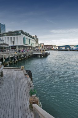 Wellington, Yeni Zelanda - 3 Mart 2016: Wellington waterfront, north Island, Yeni Zelanda