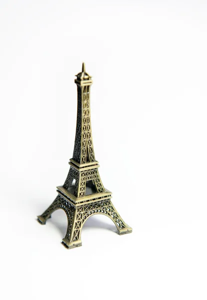 Eiffel tower toy isolerad på vit bakgrund — Stockfoto