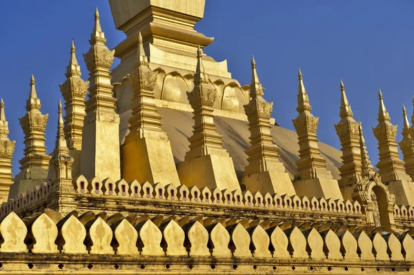 Primer plano de That Luang Stupa, hito de Vientiane, Lao PD — Foto de Stock