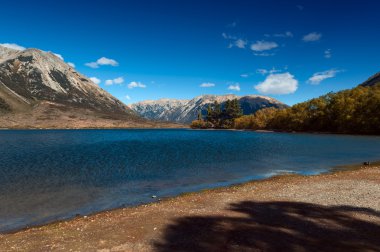 Göl Pearson / Moana Rua Wildlife Refuge bulunan Craigieburn Forest Park bölgesinde Canterbury, Yeni Zelanda South Island