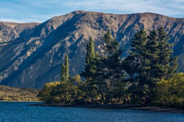 Göl Pearson / Moana Rua Wildlife Refuge bulunan Craigieburn Forest Park bölgesinde Canterbury, Yeni Zelanda South Island