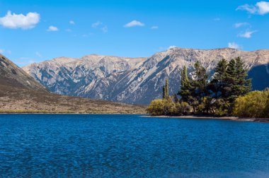 Göl Pearson / Moana Rua Wildlife Refuge bulunan Craigieburn Forest Park bölgesinde Canterbury, Yeni Zelanda South Island
