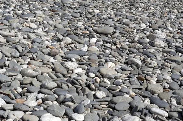 Fondo de guijarros. Playa de guijarros en la Reserva Marina de Tauparikaka, Haast, Nueva Zelanda — Foto de Stock