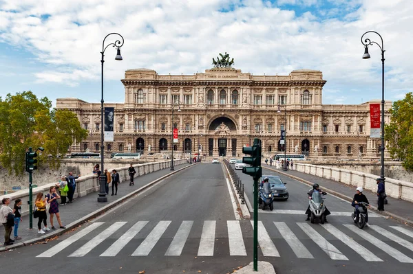 Řím Itálie Říjen 2019 Budova Exteriéru Paláce Spravedlnosti Nebo Palazzaccia — Stock fotografie