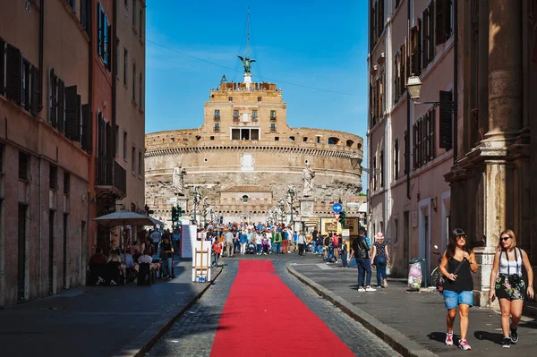 Rzym Włochy Październik 2019 Castel Sant Angelo Zamek Świętego Anioła — Zdjęcie stockowe