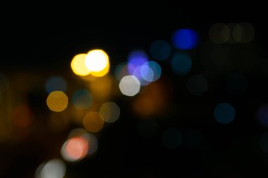 Güzellik şehri manzarası gece bokeh