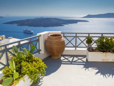 Santorini'de romantik yer