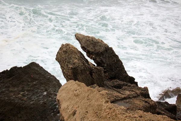 Stenar på stranden av Medelhavet — Stockfoto