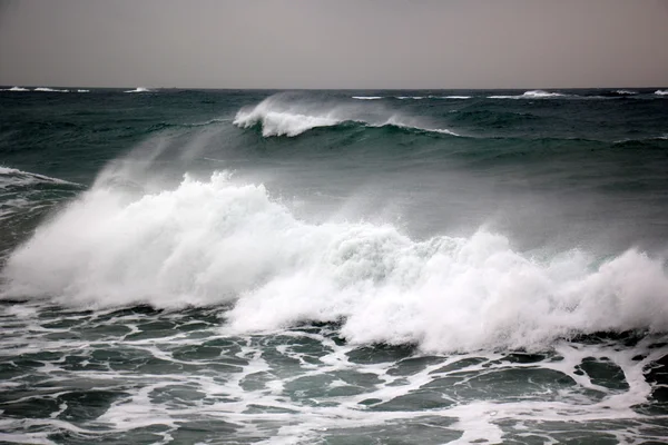 Storm op de Middellandse Zee — Stockfoto