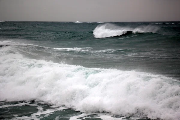 Θύελλα στη Μεσόγειο θάλασσα — Φωτογραφία Αρχείου