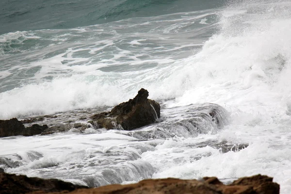 Tormenta en el mar Mediterráneo — Foto de Stock